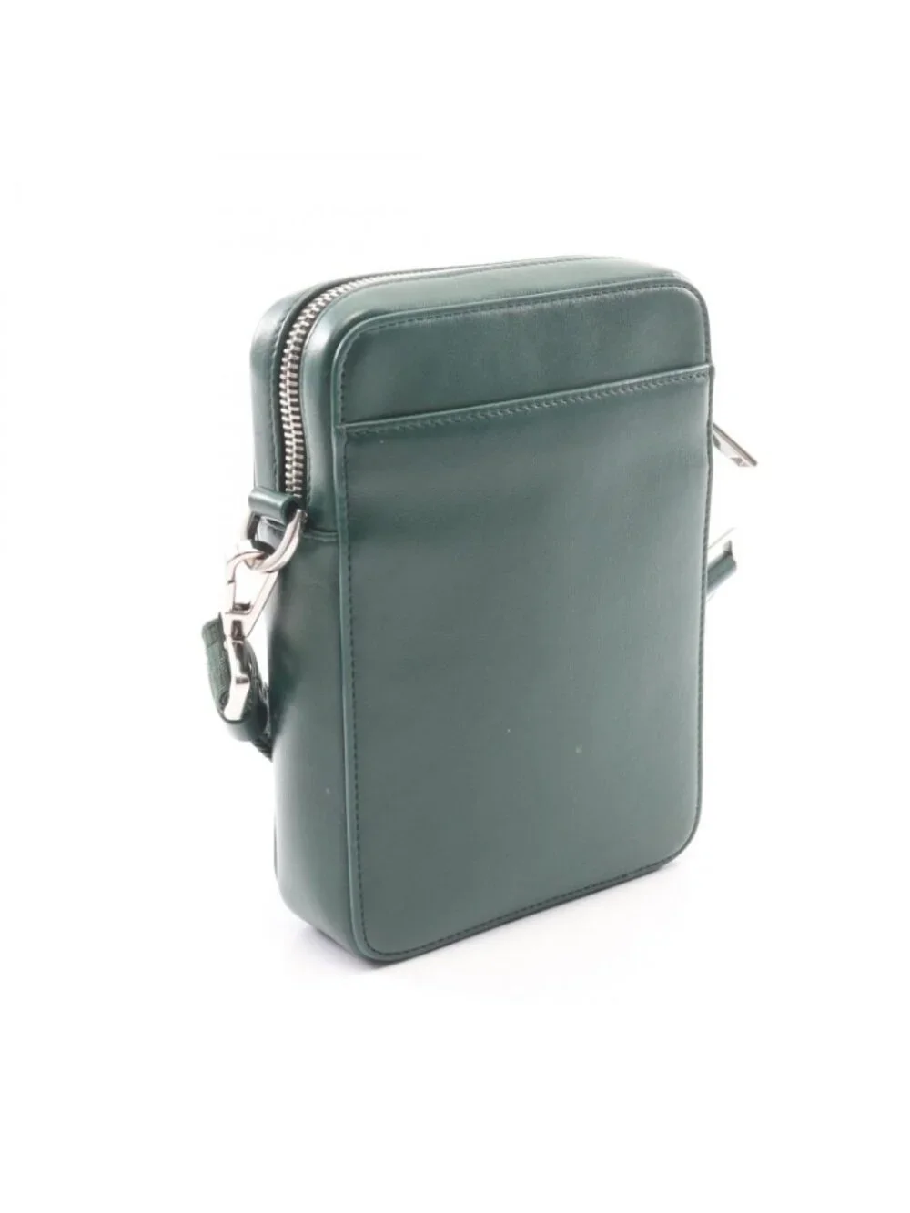 Dior Shoulder Bag World Tour Messenger Pouch Oblique Green Leather